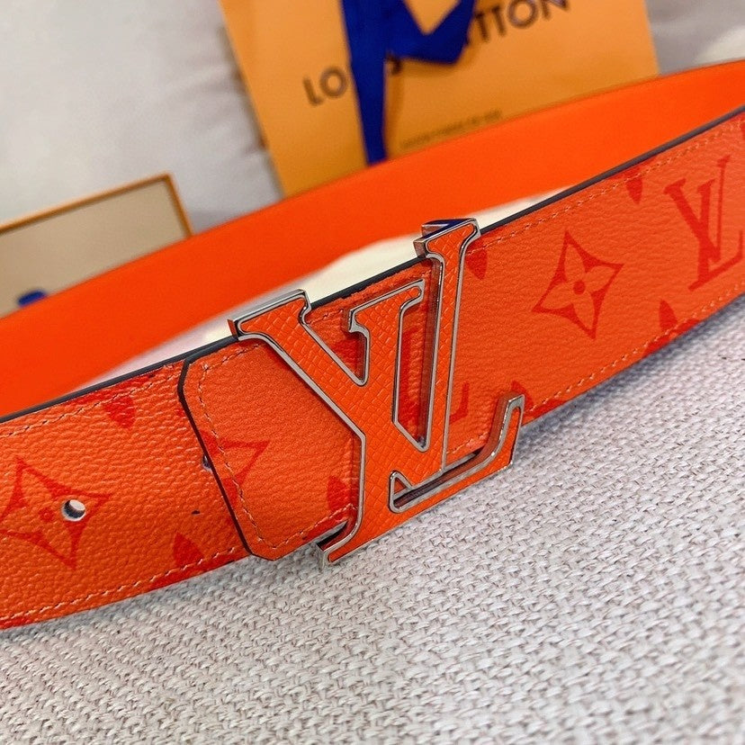 Louis Vuitton LV Initials Reversible Belt Monogram 40MM Volcano Orange