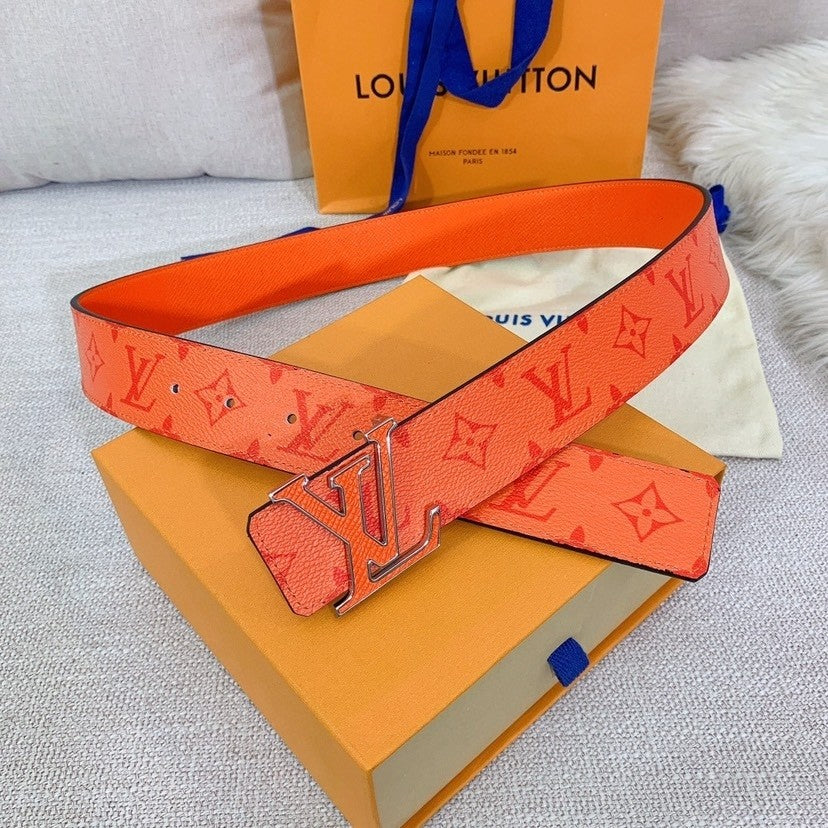 Louis Vuitton LV Initials Reversible Belt Monogram 40MM Volcano Orange