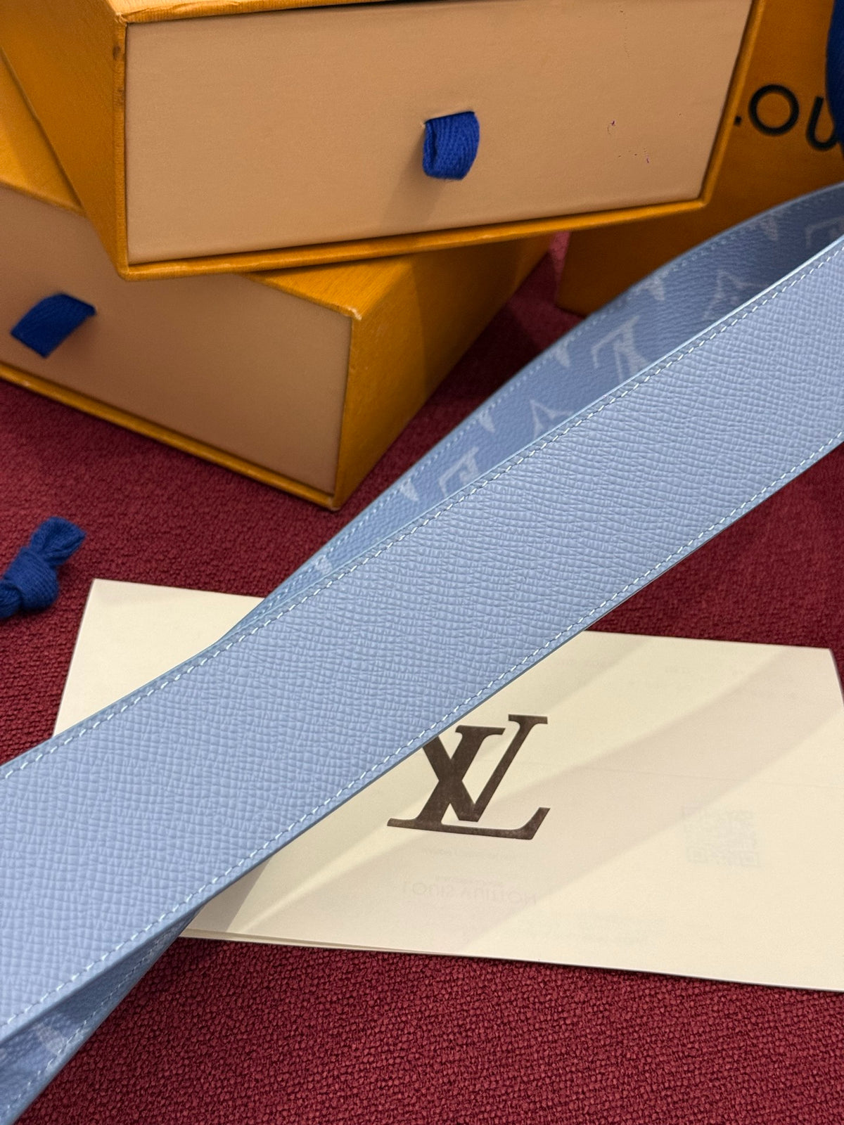 Louis Vuitton LV Initiales 40MM Reversible Belt Pastel Blue