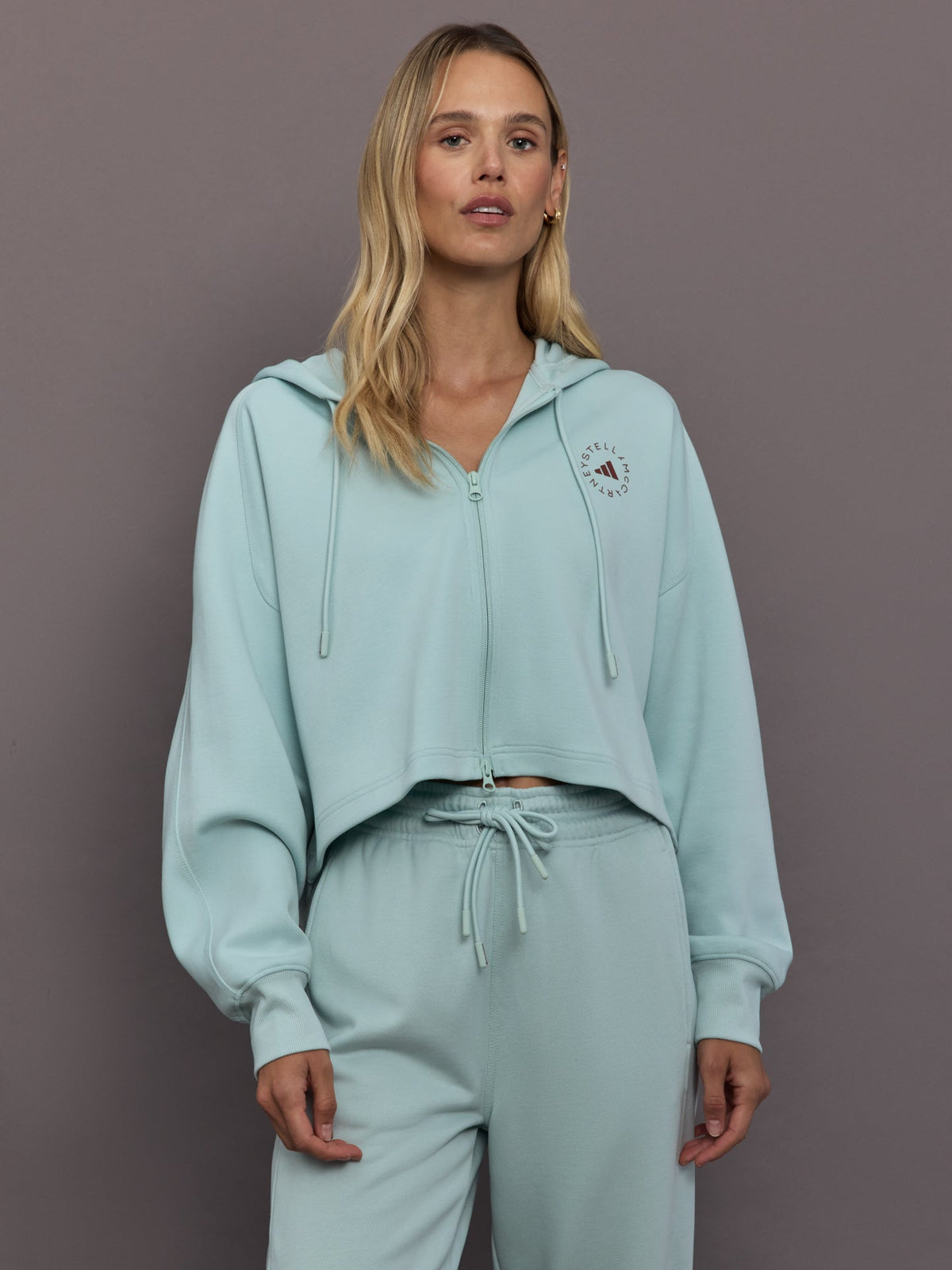 adidas by Stella McCartney Sportswear Cropped Hoodie - Vapour Green