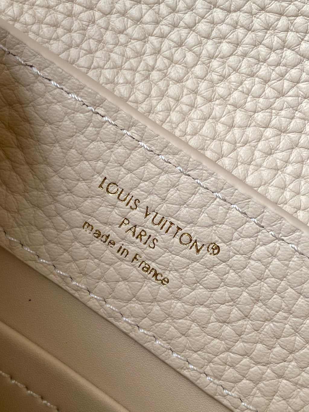 LV Capucines Mini Bedazzled Flower Handle Off White Taurillon leather