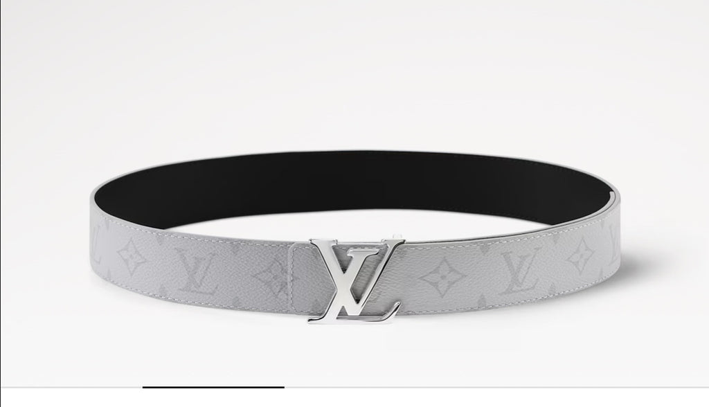 Louis Vuitton LV Initials Monogram Reflective 40MM Reversible Belt Grey