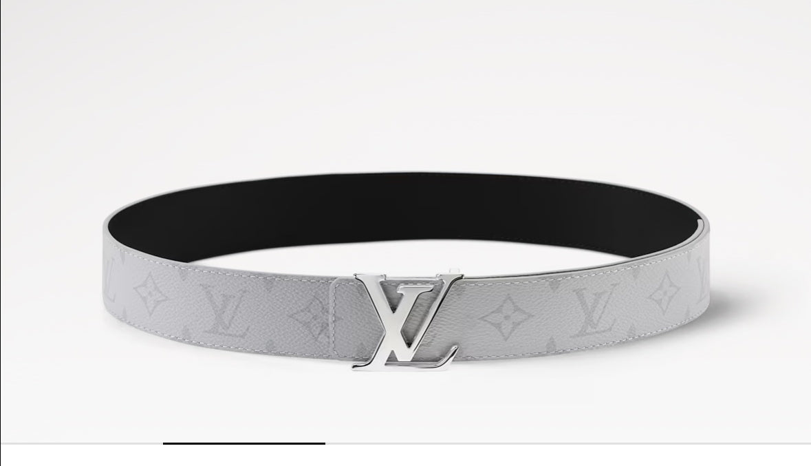 Louis Vuitton LV Initials Monogram Reflective 40MM Reversible Belt Grey