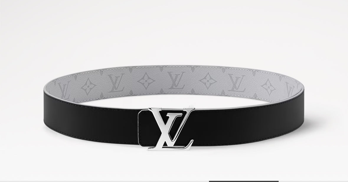 Louis Vuitton LV Initials Monogram Reflective 40MM Reversible Belt Grey