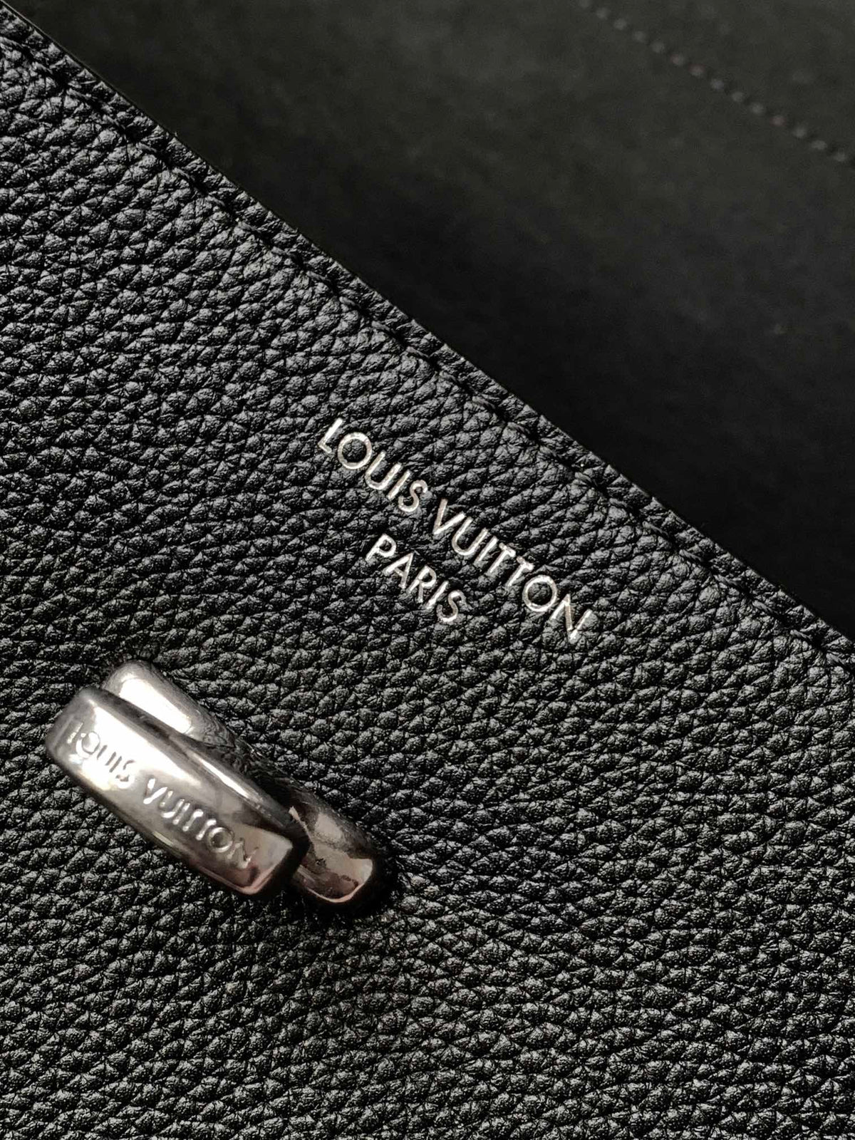 LV Steamer 30 Black Suede Leather