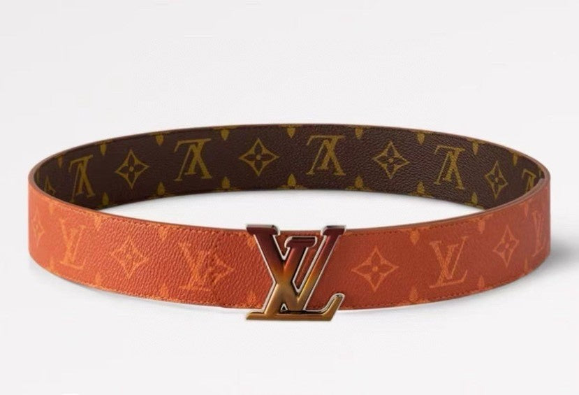 Louis Vuitton LV Initiales 40MM Reversible Belt Monogram Pigment Red/Orange