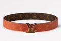 Louis Vuitton LV Initiales 40MM Reversible Belt Monogram Pigment Red/Orange