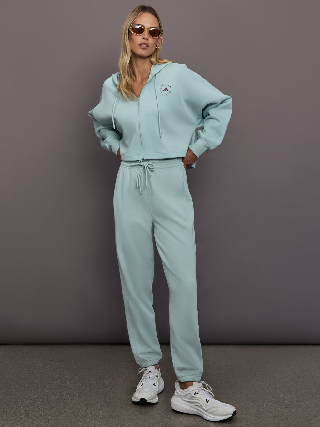 adidas by Stella McCartney Sportswear Cropped Hoodie - Vapour Green