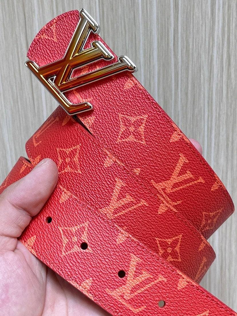 Louis Vuitton LV Initiales 40MM Reversible Belt Monogram Pigment Red/Orange