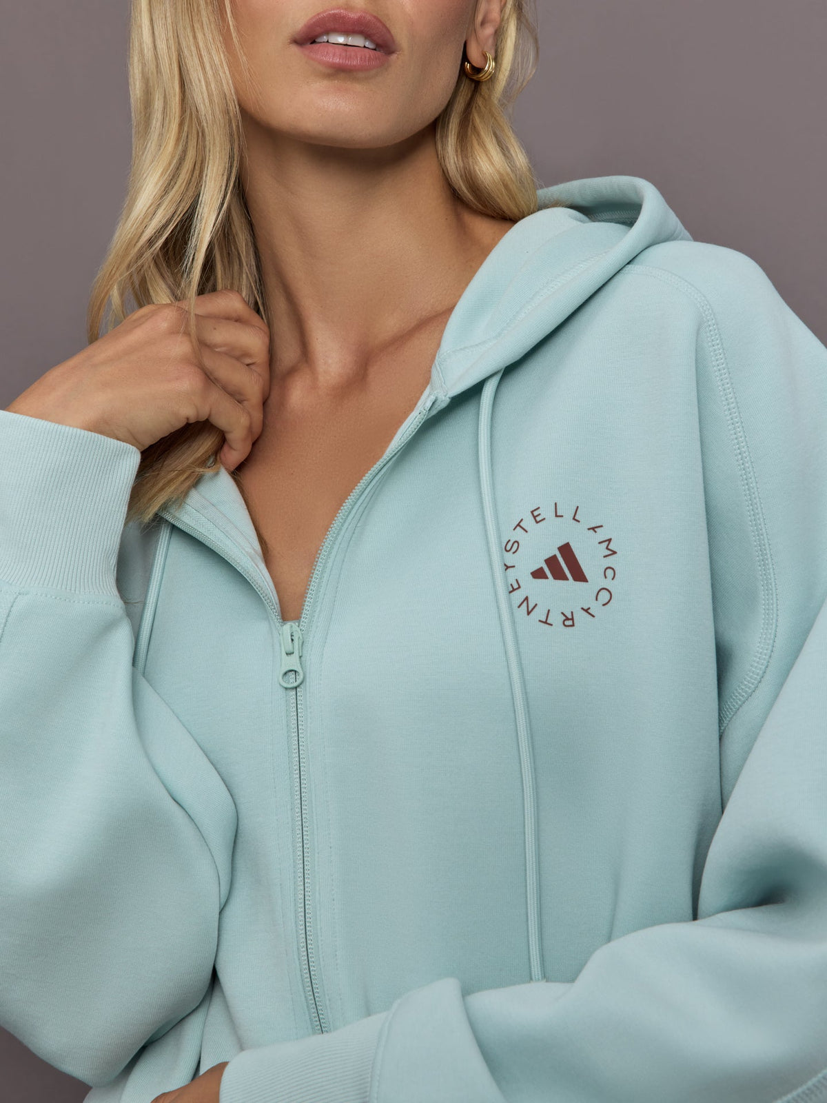 adidas by Stella McCartney Sportswear Cropped Hoodie - Vapour Green