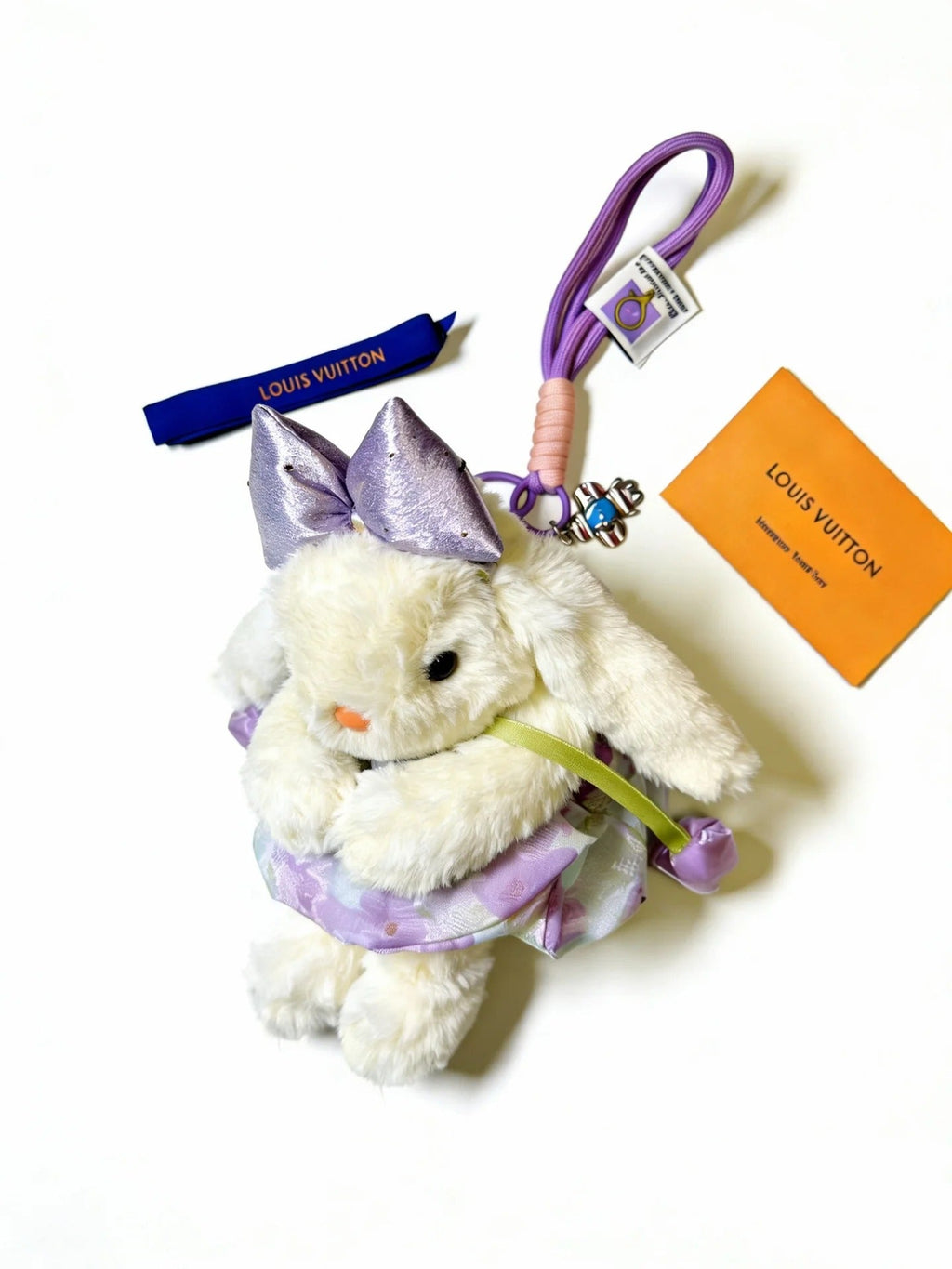 LV Plush Bunny Bag Charm