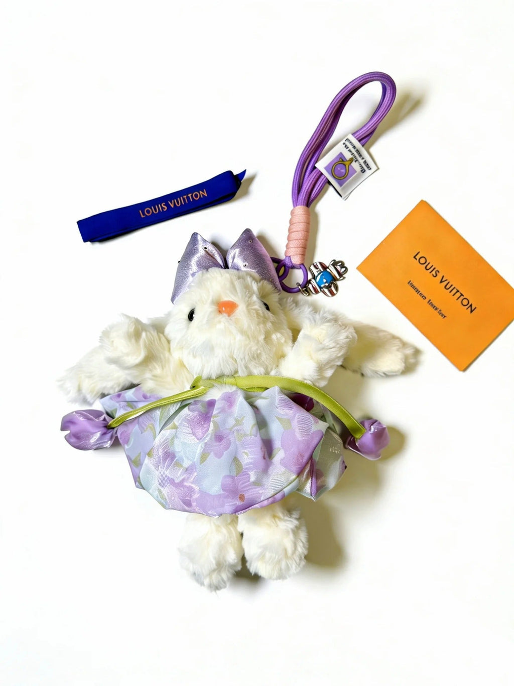 LV Plush Bunny Bag Charm