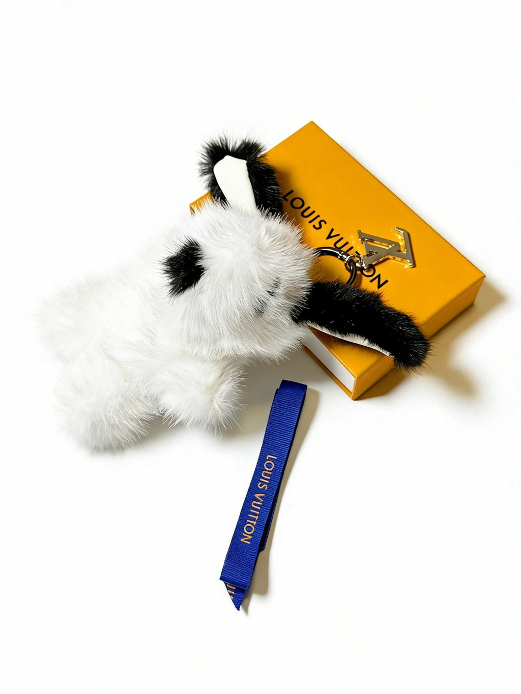LV Black mix White Rabbit Charm