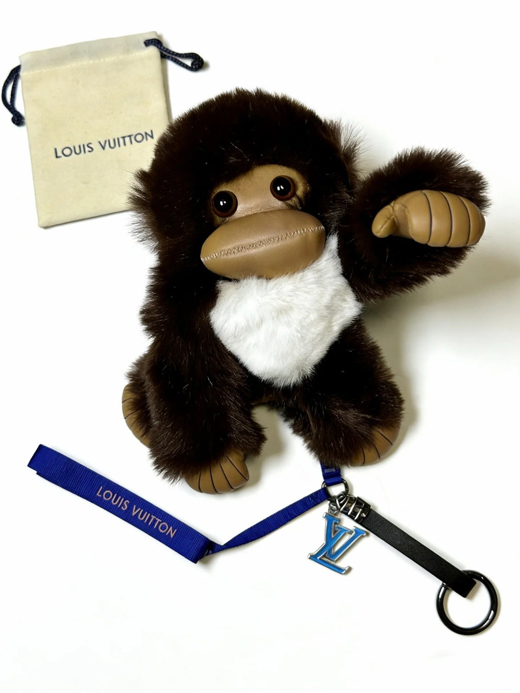 LV Monkey Brown and Beige Charm