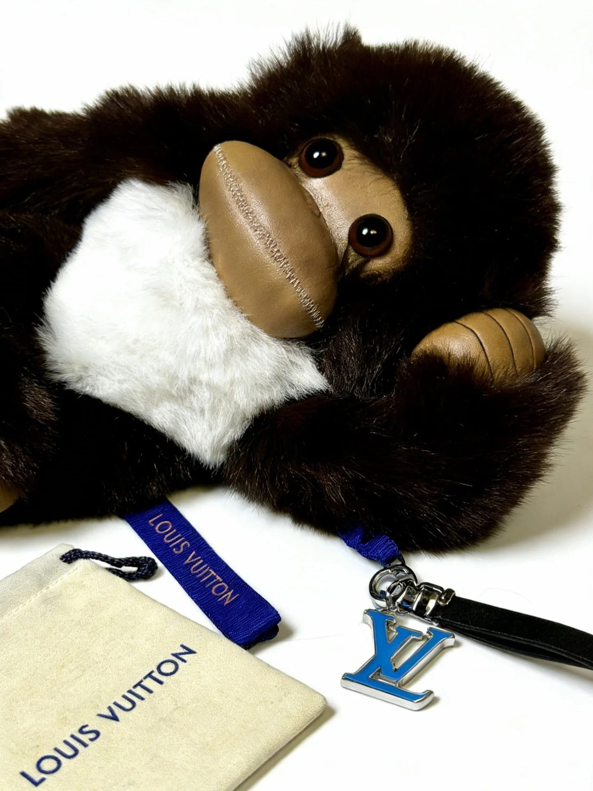 LV Monkey Brown and Beige Charm