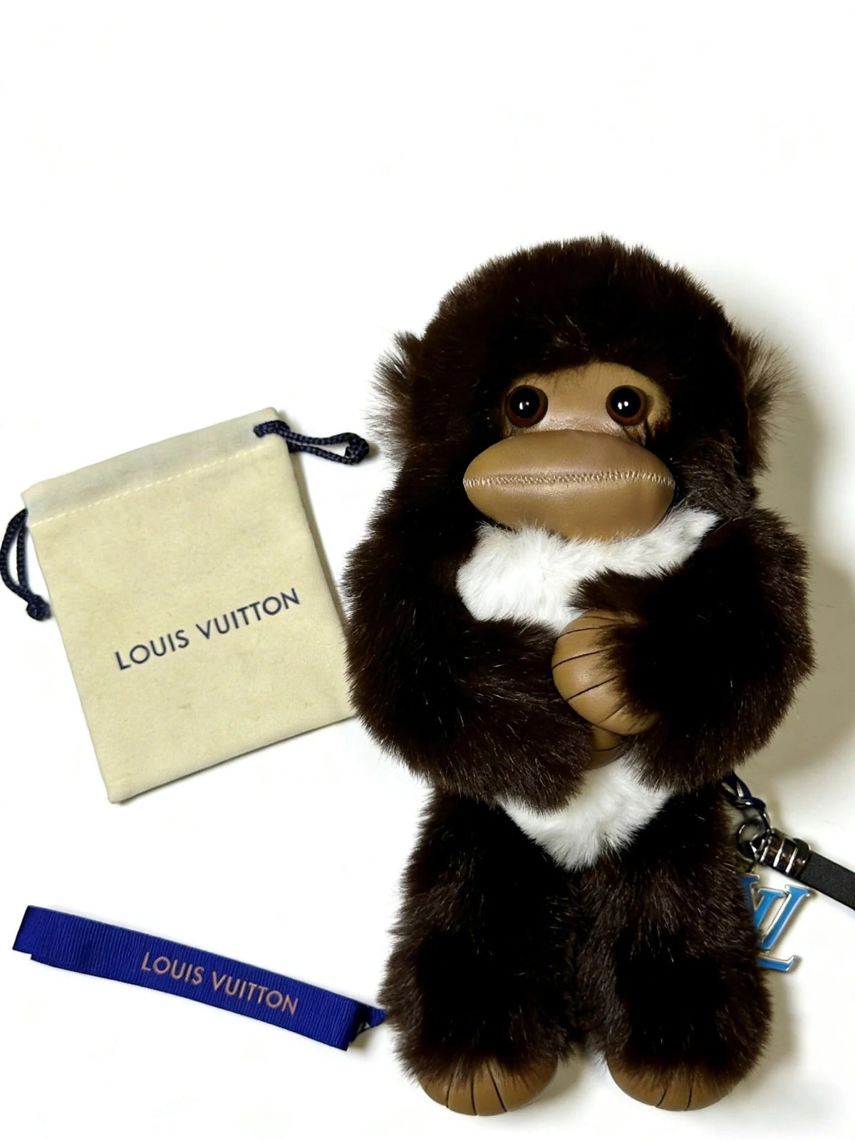 LV Monkey Brown and Beige Charm