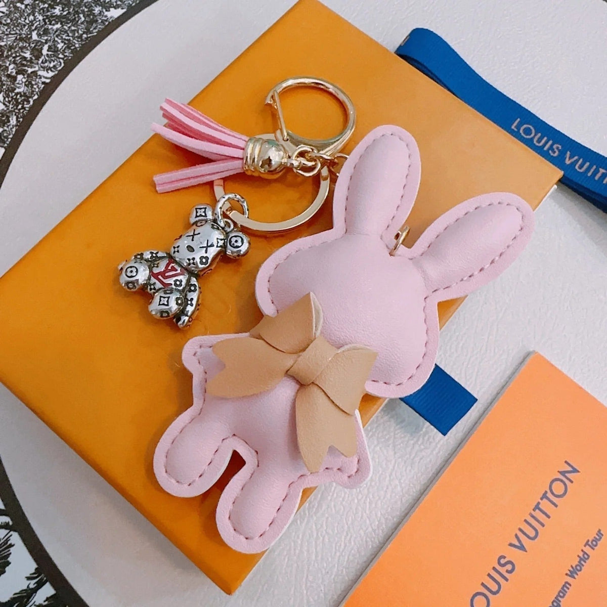 LV Pink Rabbit Charm