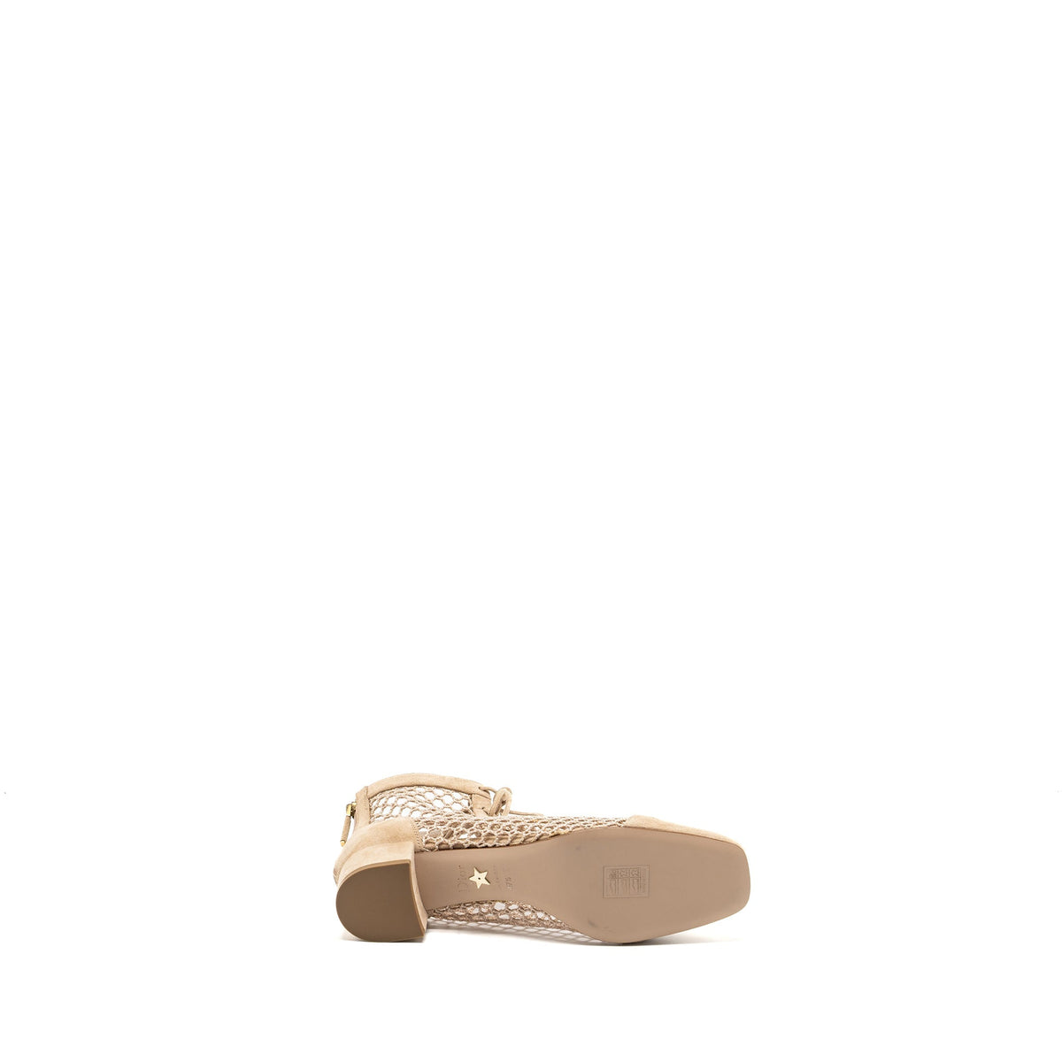 DIOR NAUGHTILY-D BOOTS SUEDE/RESILLE NUDE GHW
