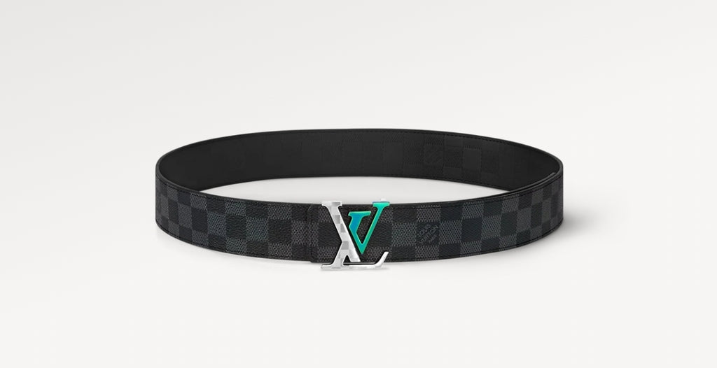 Louis Vuitton LV Initiales 40MM Damier Cobalt Rainbow Belt