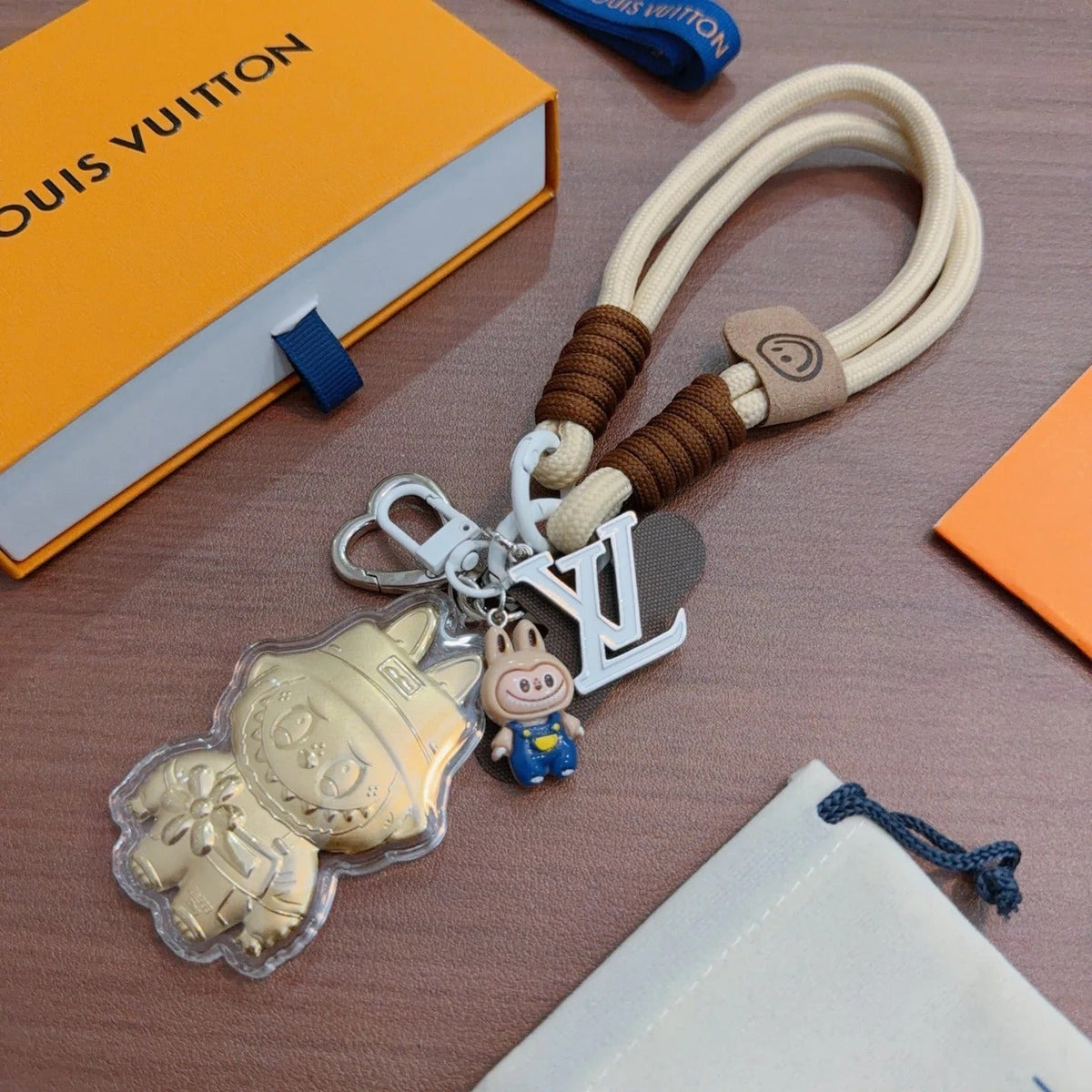 LV Gold Labubu Charm