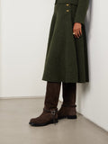 Bottega Veneta James Intrecciato Leather-Trimmed Suede Knee Boots