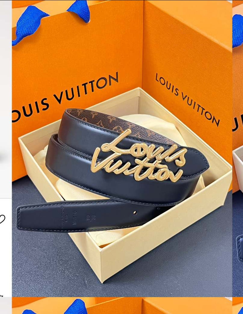 Louis Vuitton LV Script 30mm Reversible Belt