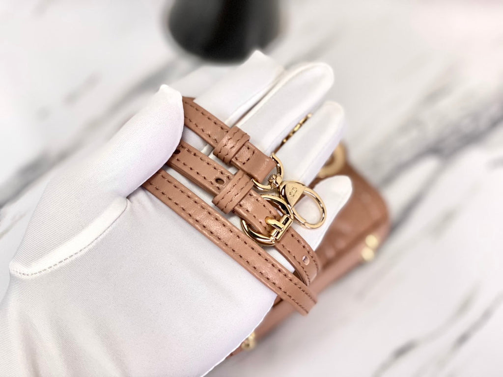 MICRO LADY 12 BAG IN CAMEL BEIGE LAMBSKIN