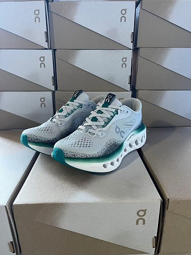 On Cloudsurfer White/Teal/Green