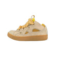 Lanvin Curb Sneakers 'Beige Yellow' - Yellow Chevron Laces