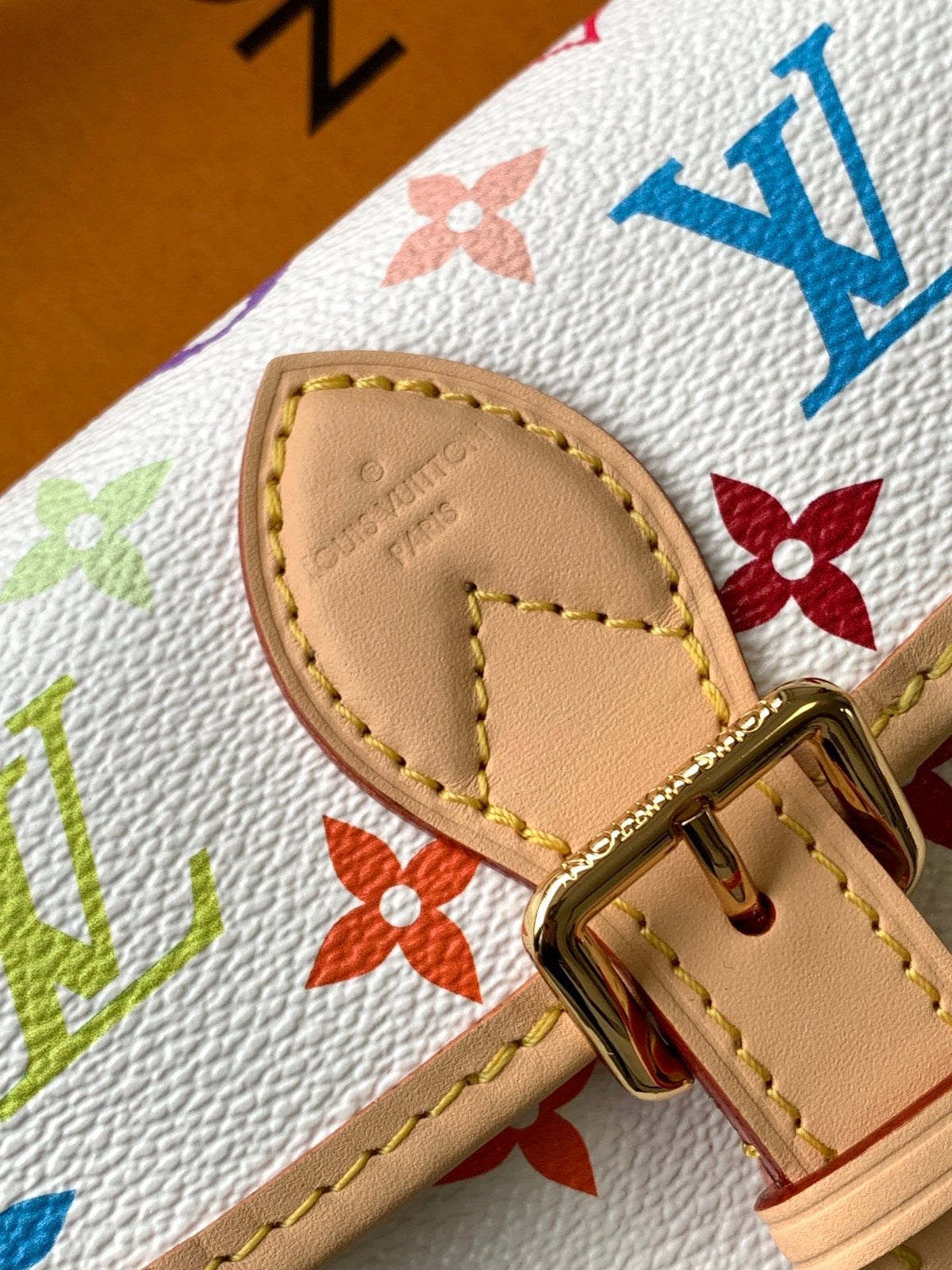 LV Nano Diane 19cm White Beige Monogram Canvas Cowhide