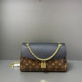 LV Saint Germain PM Bag 21cm Brown Black in Monogram Leather