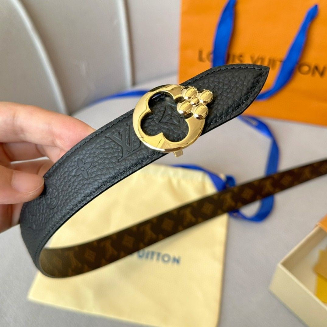 Louis Vuitton LV Flowergram Round 30MM Reversible Belt
