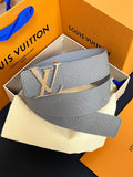 Louis Vuitton LV Initiales 40MM Reversible Belt Taurillon Monogram Grey