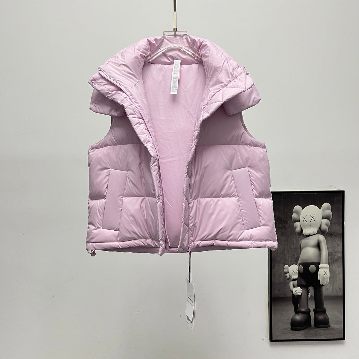 lululemon Women's Wunder Puff Water-Repellent Cropped Down Vest in Strawberry Milkshake