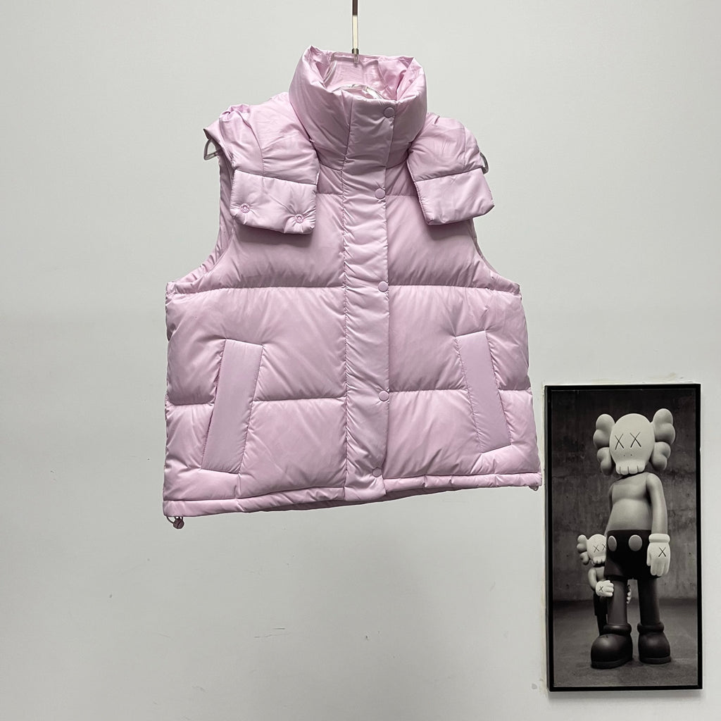 lululemon Women's Wunder Puff Water-Repellent Cropped Down Vest in Strawberry Milkshake