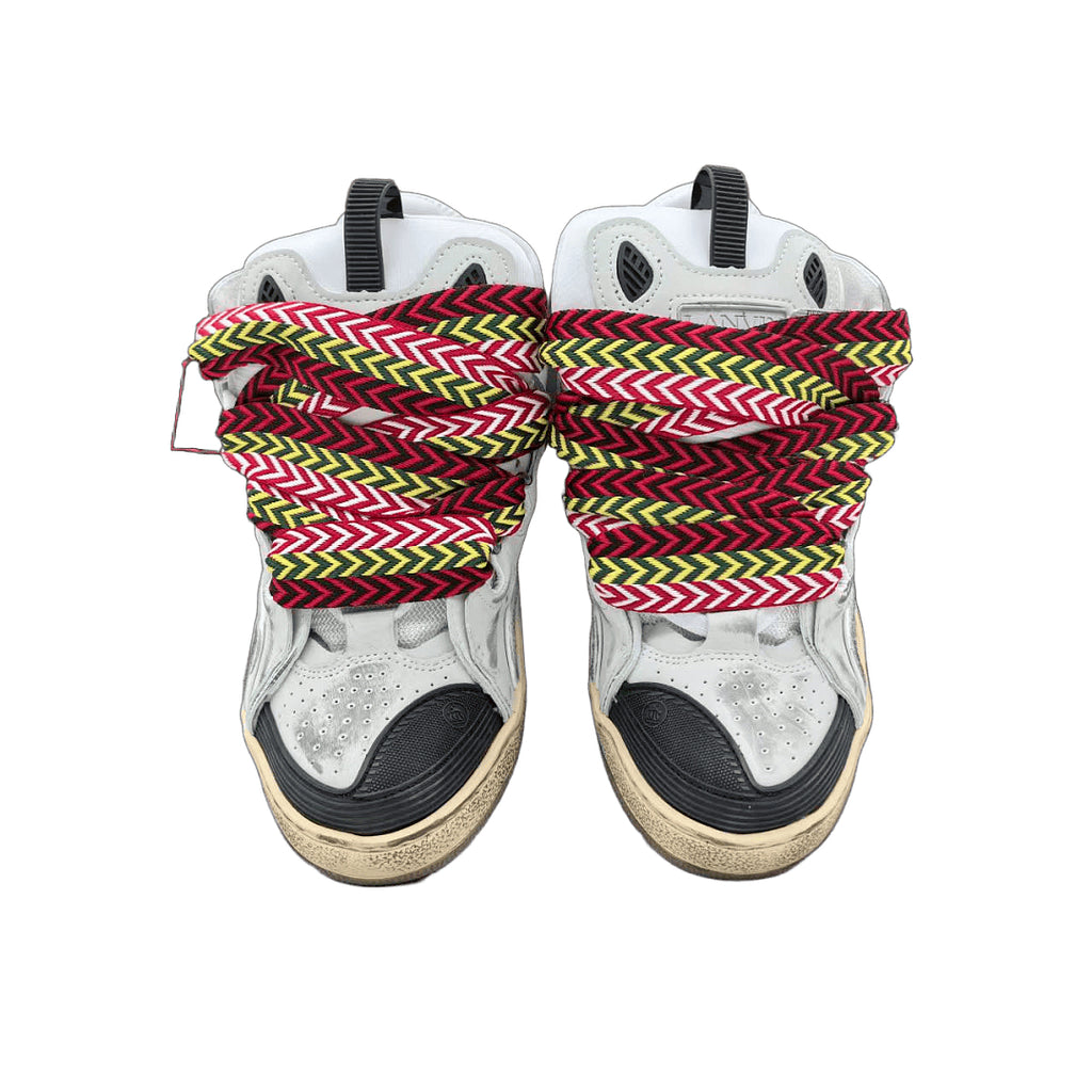 Lanvin Curb Sneakers 'Vintage White' - Distressed Leather