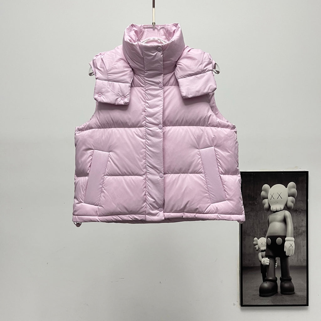 lululemon Women's Wunder Puff Water-Repellent Cropped Down Vest in Strawberry Milkshake