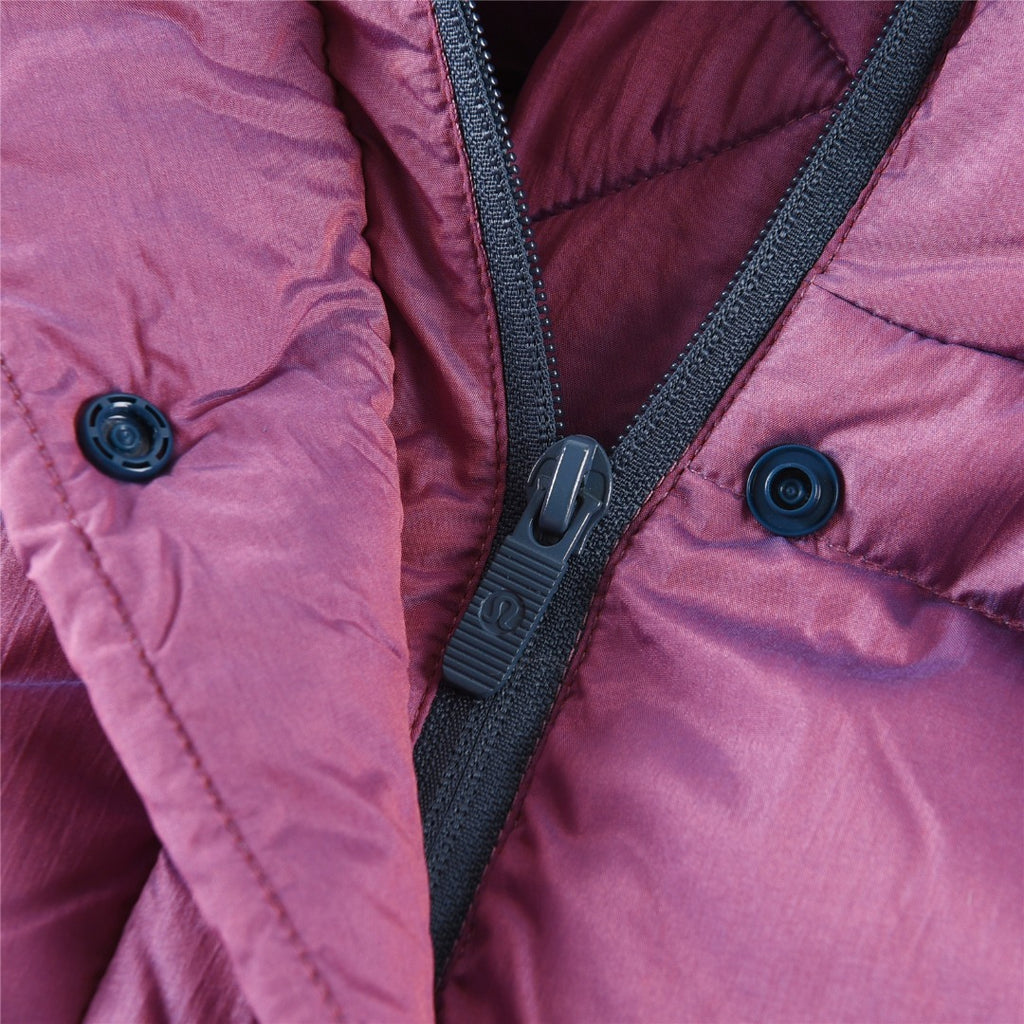 lululemon Women's Wunder Puff Water-Repellent Cropped Down Jacket in Heathered Plumful