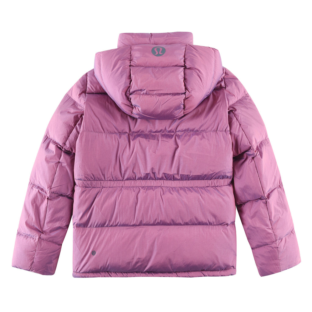 lululemon Women's Wunder Puff Water-Repellent Cropped Down Jacket in Heathered Plumful