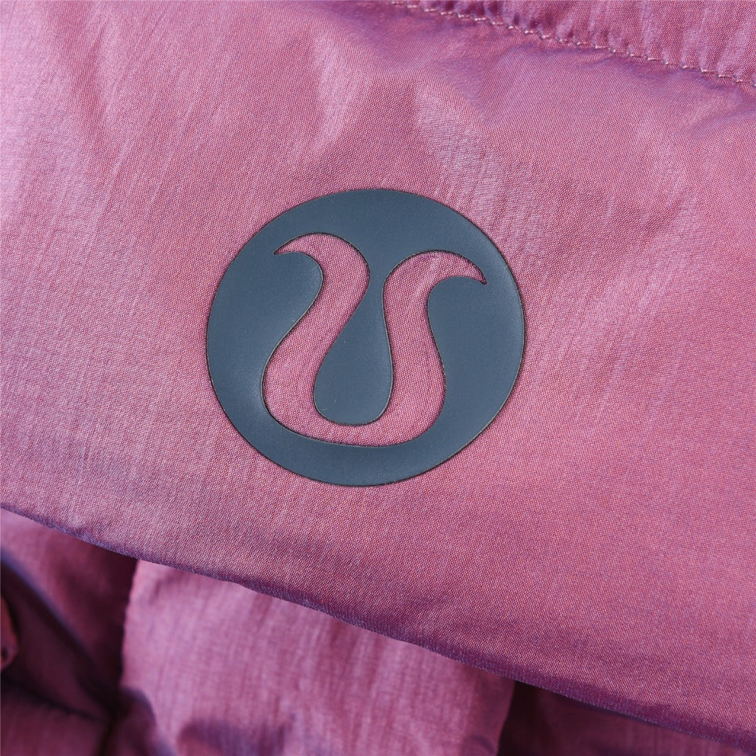 lululemon Women's Wunder Puff Water-Repellent Cropped Down Jacket in Heathered Plumful