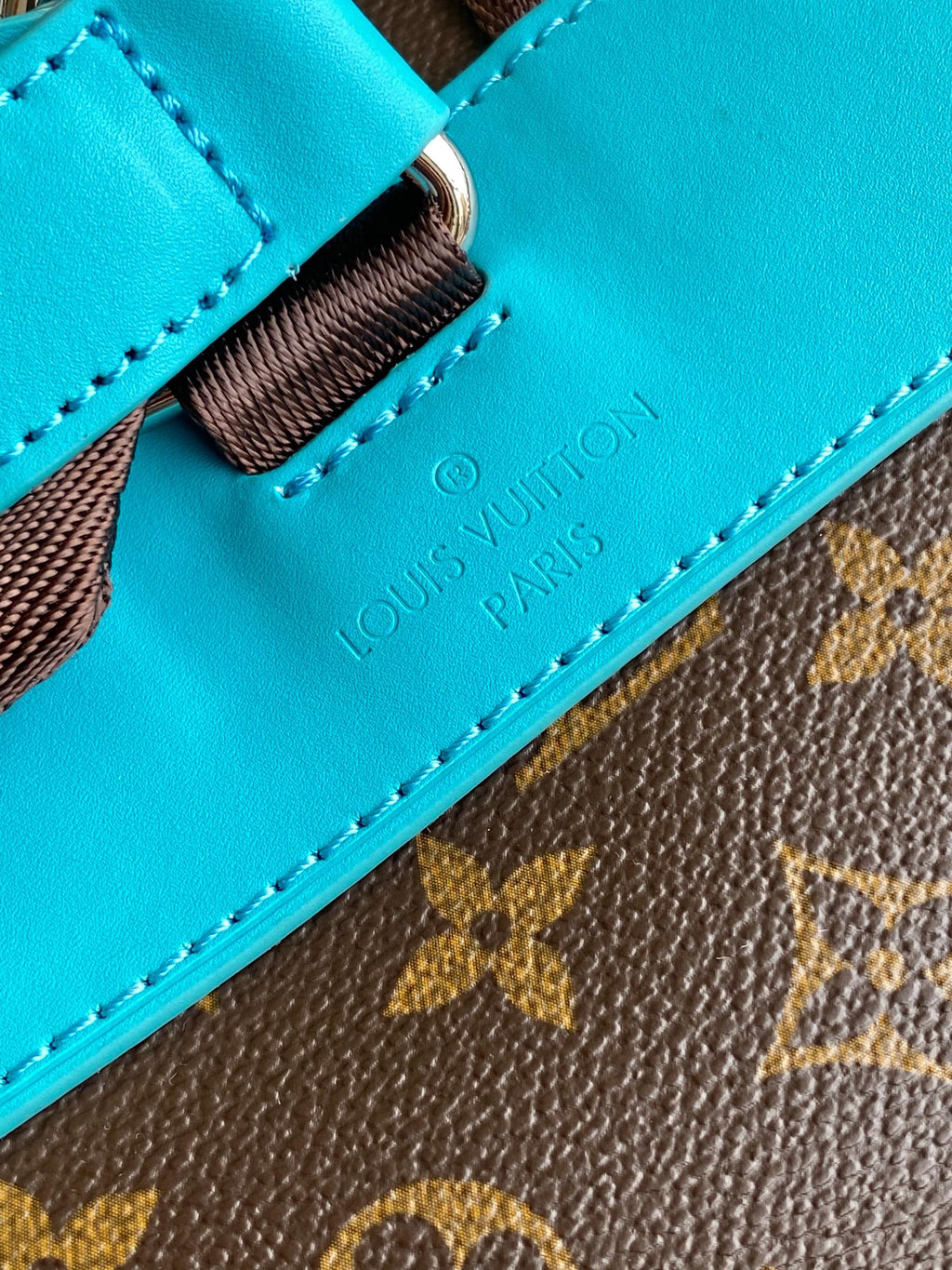 LV Christopher Backpack Brown Blue in Monogram Canvas 286768