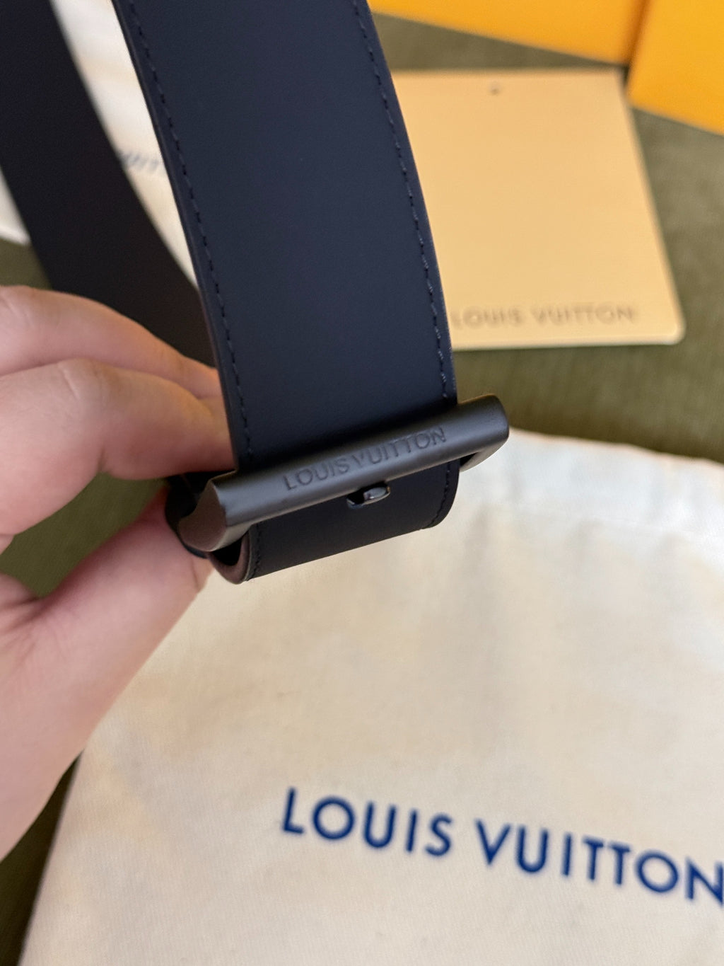 Louis Vuitton Everyday Double Pin 35MM Belt Matte Black