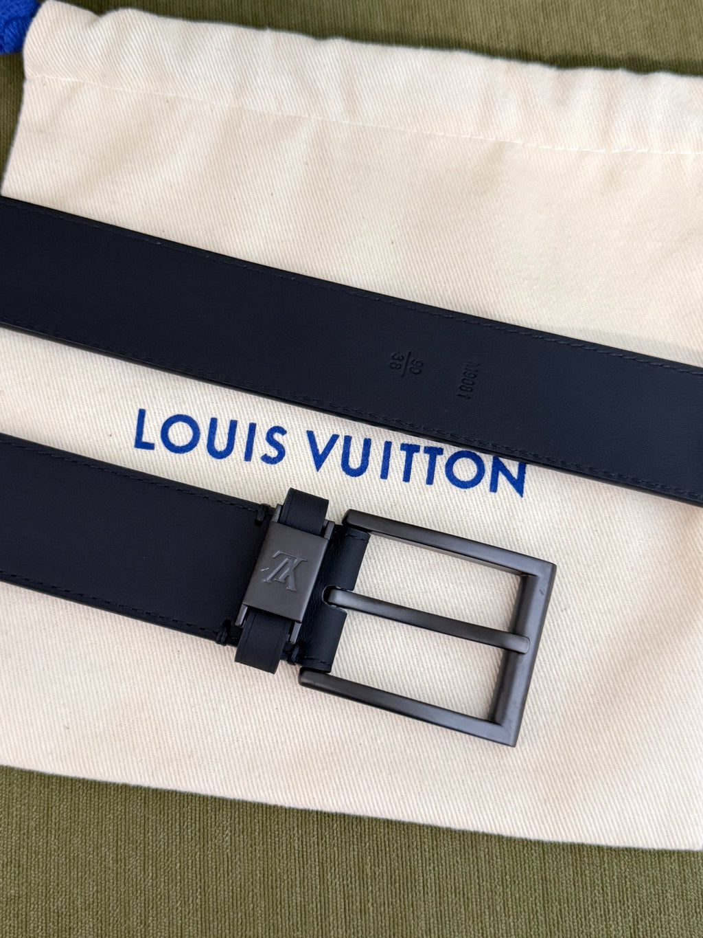 Louis Vuitton Everyday Double Pin 35MM Belt Matte Black