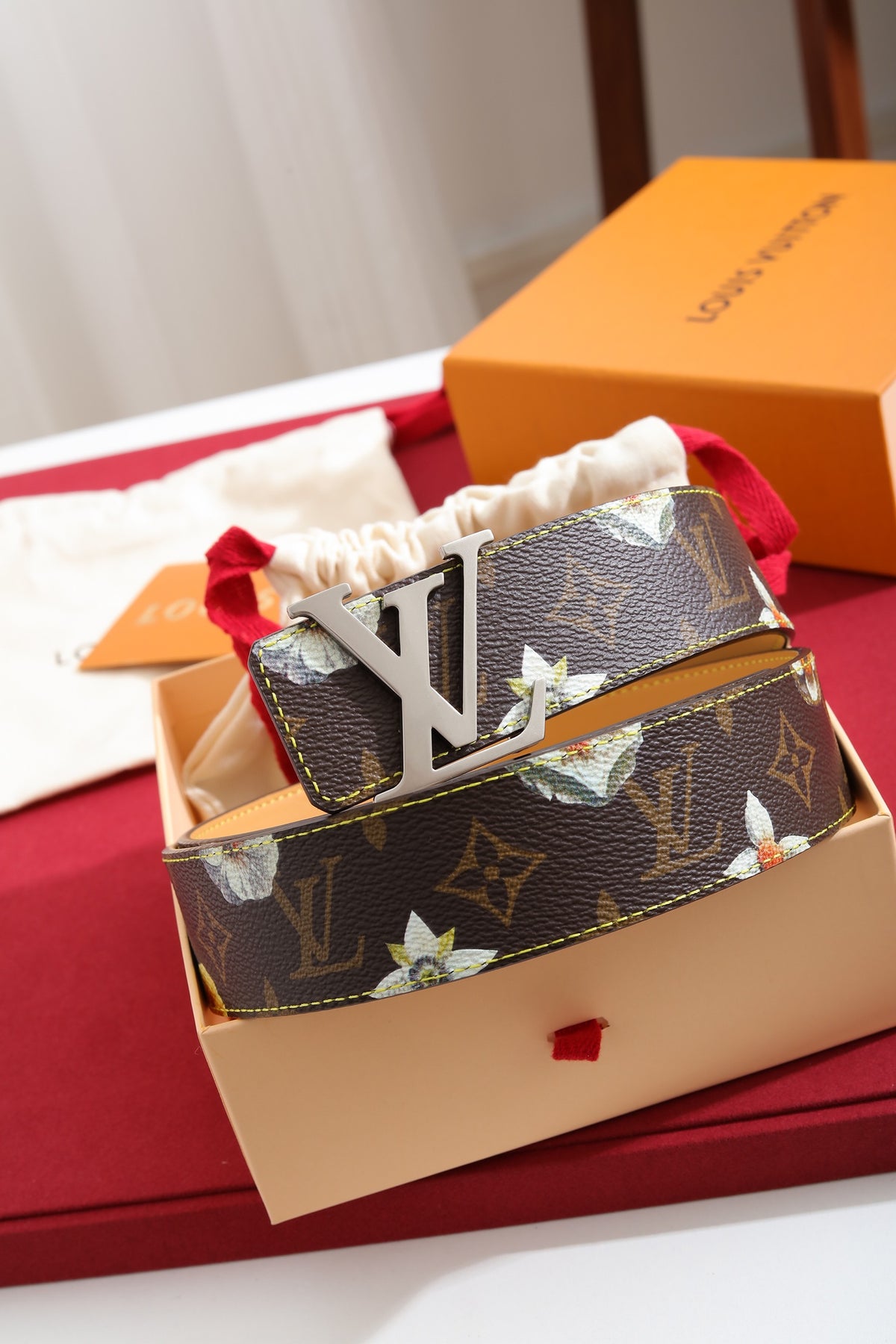 Louis Vuitton LV Initiales Monogram Flower 40mm Reversible Belt