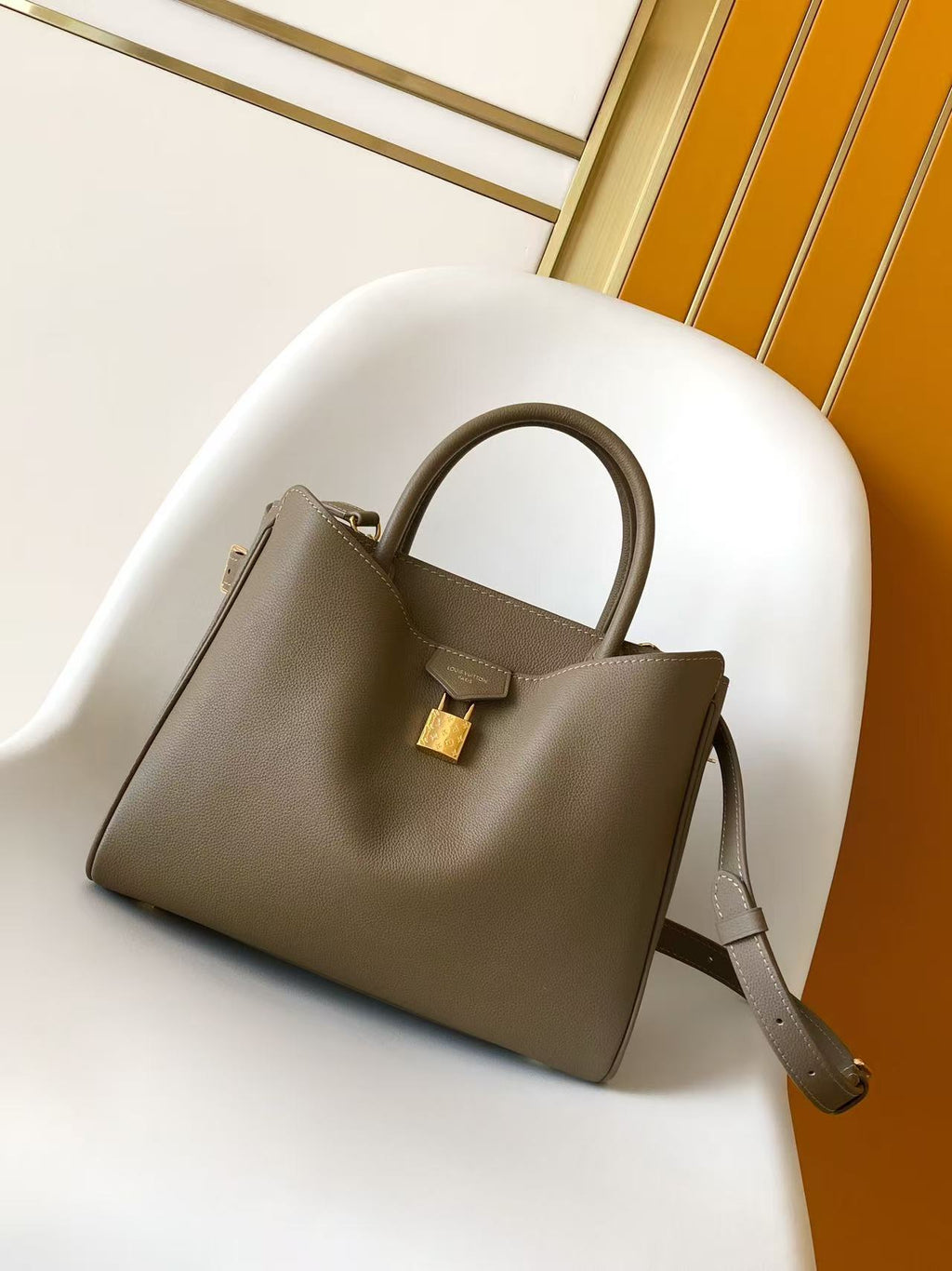 LV Vendôme PM Bag 28.5cm Taupe in Calfskin 287198