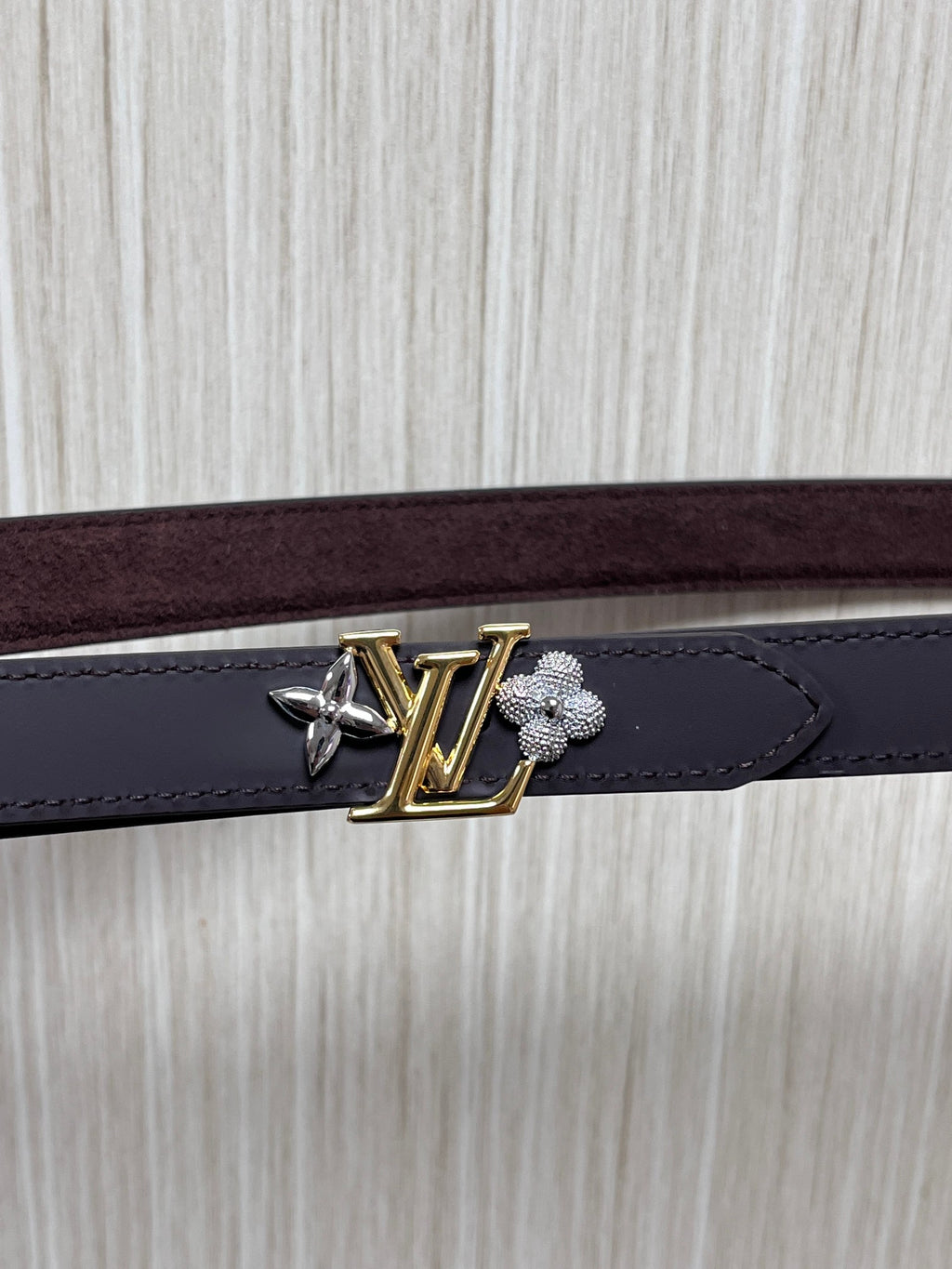 Louis Vuitton LV Bloom 20MM Belt Brown Suede
