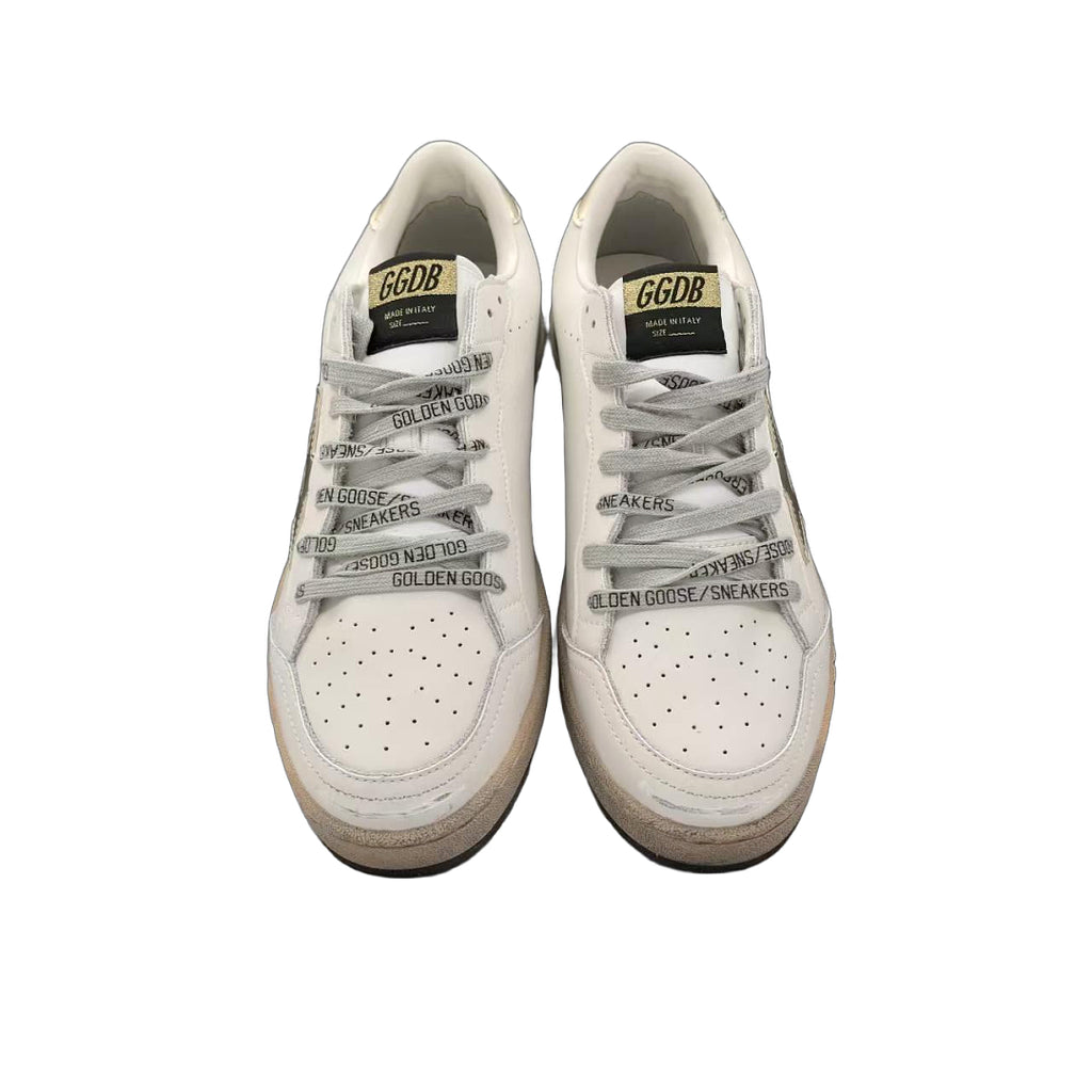 Golden Goose Ball Star White Leather Gold