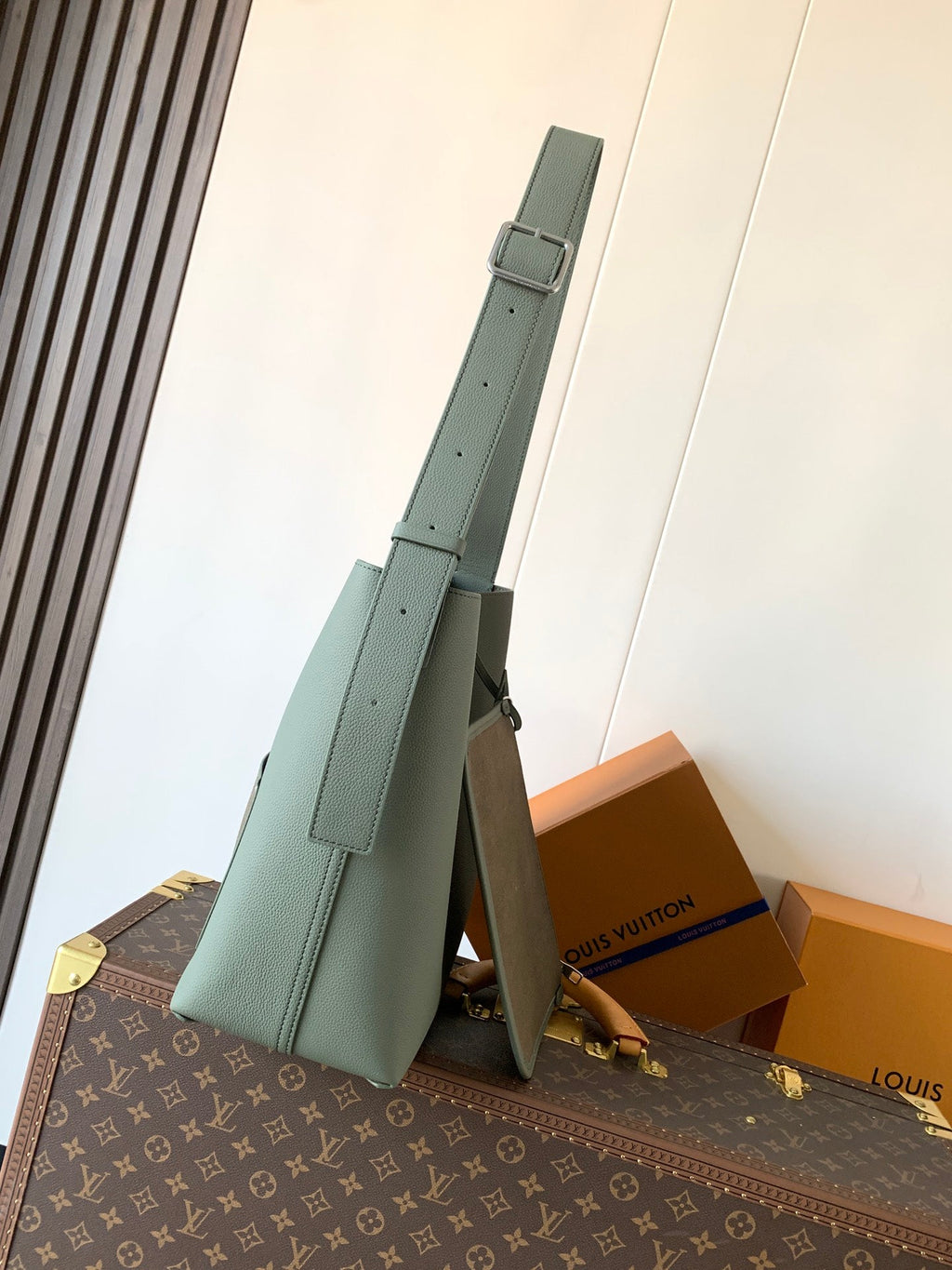 LV Verso Hobo Bag 33cm Sage Green in Calfskin 287233