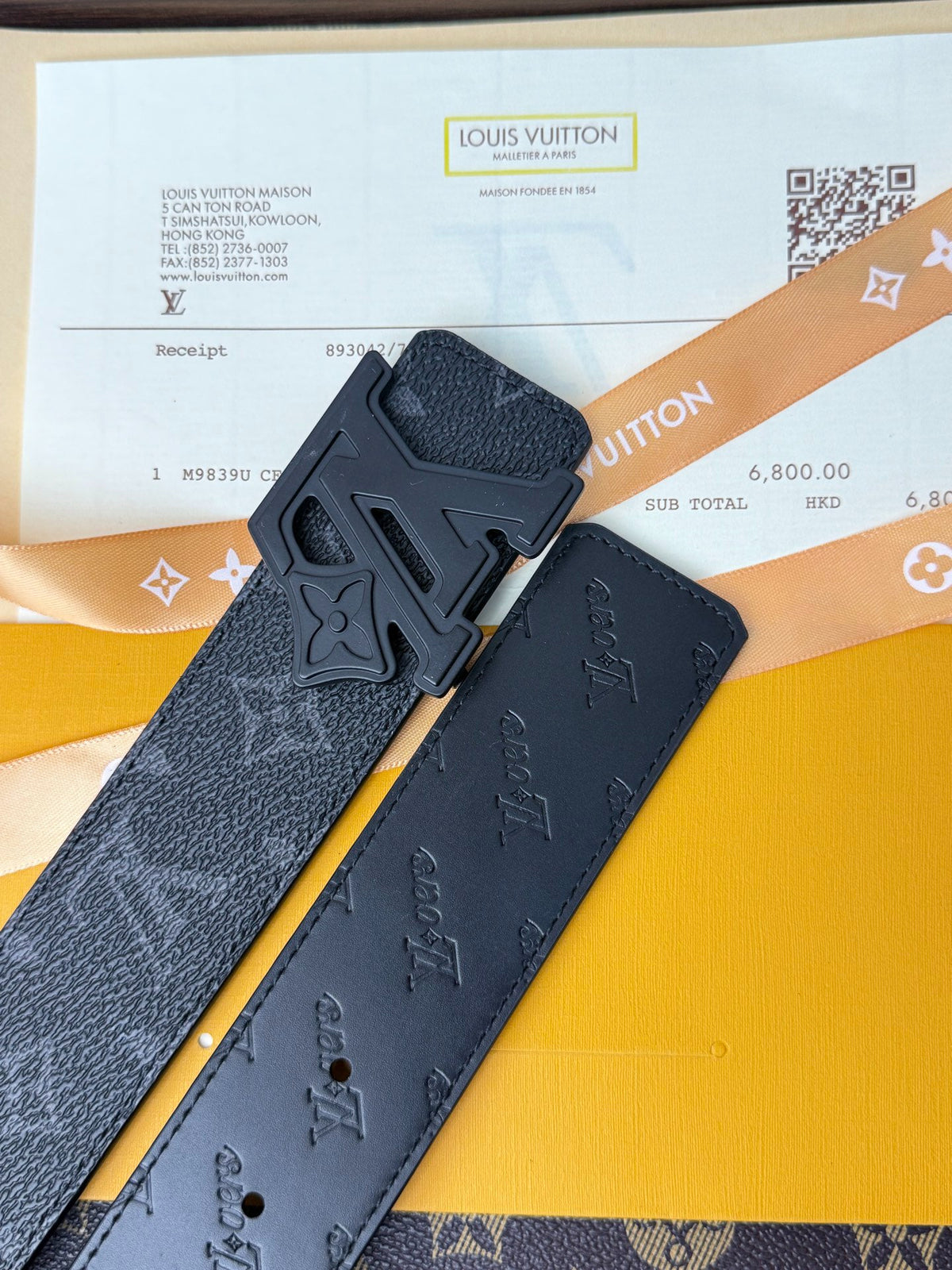LV Monogram Eclipse Flower Buckle 40mm Belt