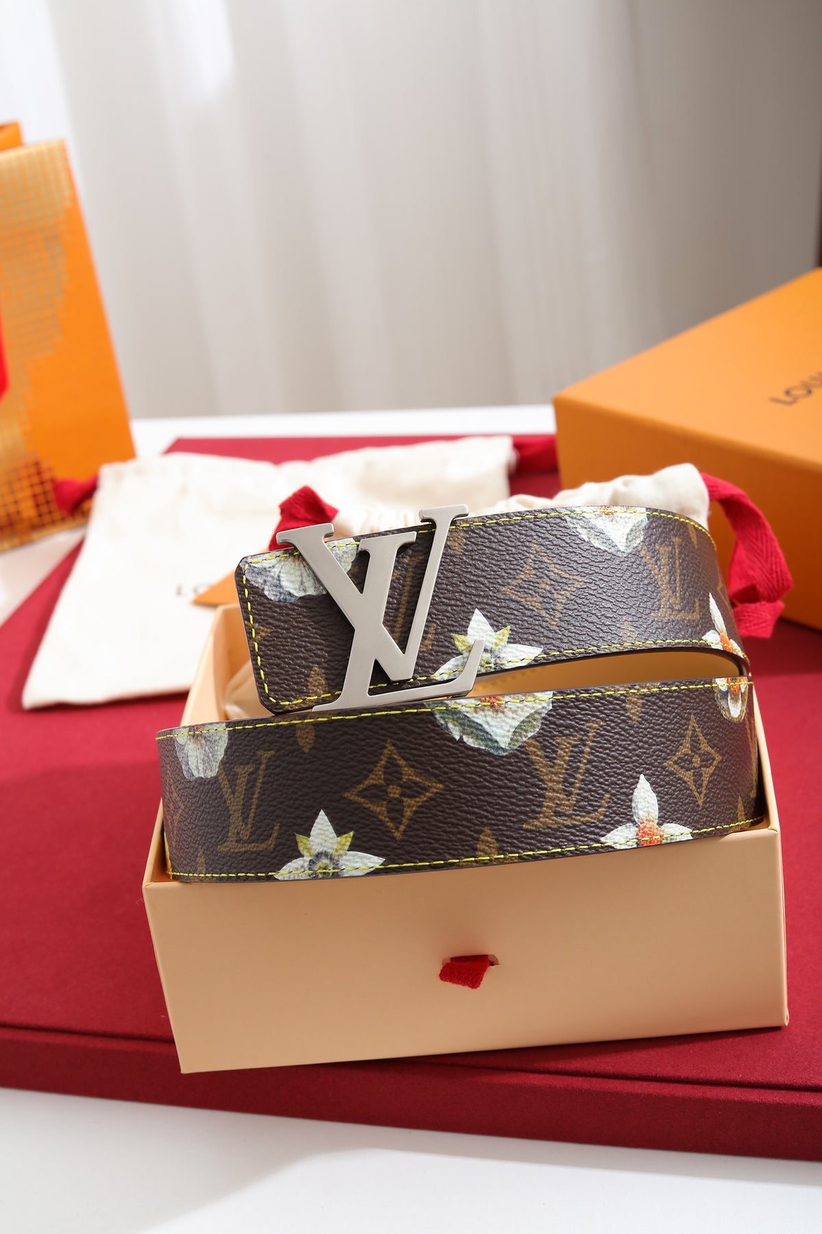 Louis Vuitton LV Initiales Monogram Flower 40mm Reversible Belt